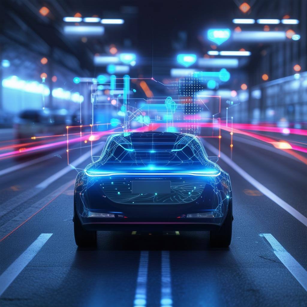 image of Autonomous vehicles using AI to navigate routes, avoid obstacles, and optimize driving patterns image of Autonomous vehicles using AI to navigate routes, avoid obstacles, and optimize driving patterns