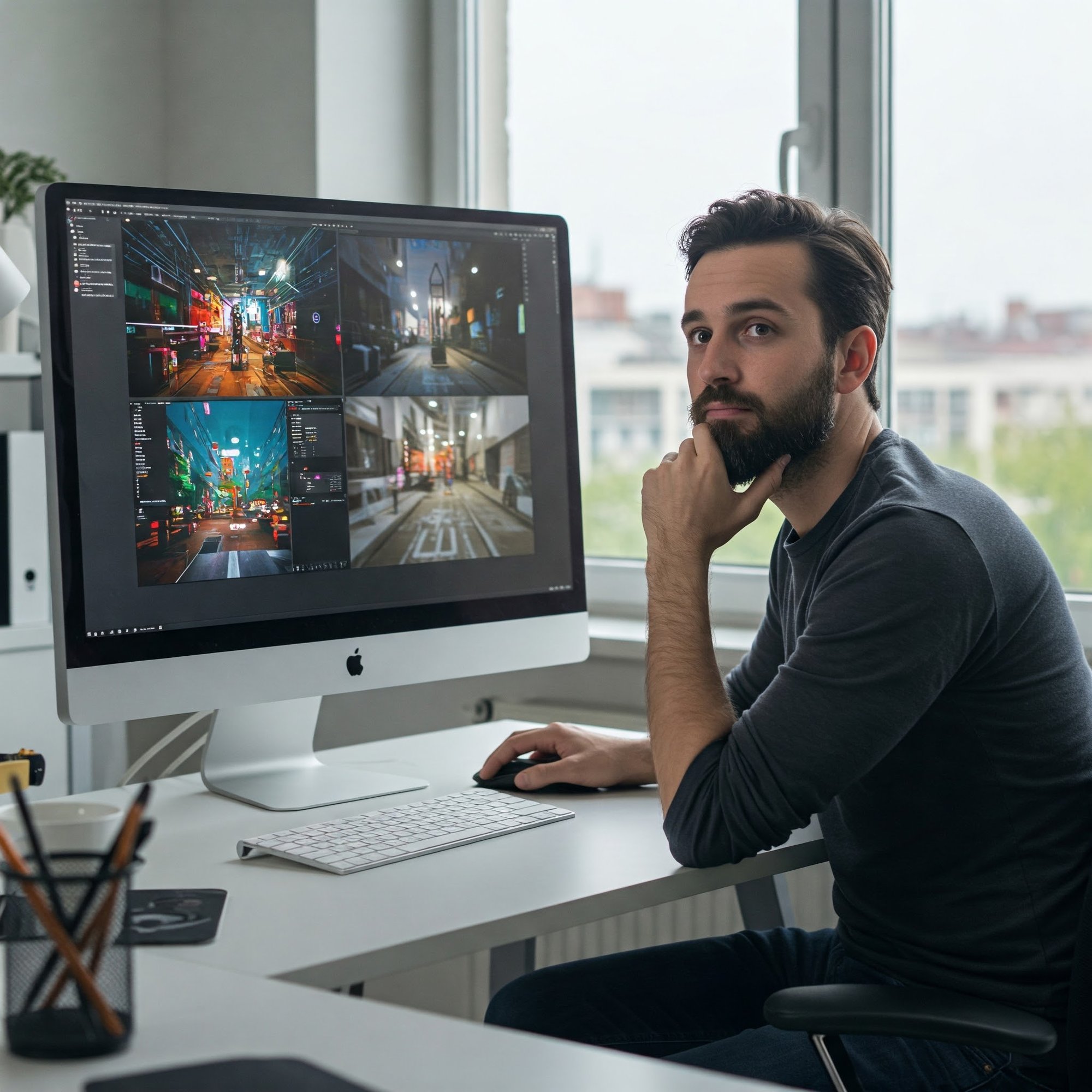 Illustration of a professional either to choose or not an AI tool due to its Limits with Latest AI Models and Poor Image Generation. Illustration of a professional either to choose or not an AI tool due to its Limits with Latest AI Models and Poor Image Generation.