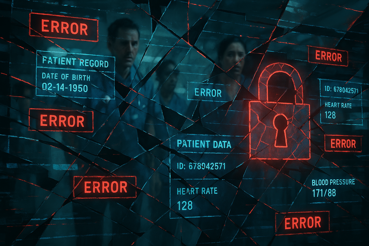 Secure AI system with padlock symbol, representing data protection Secure AI system with padlock symbol, representing data protection