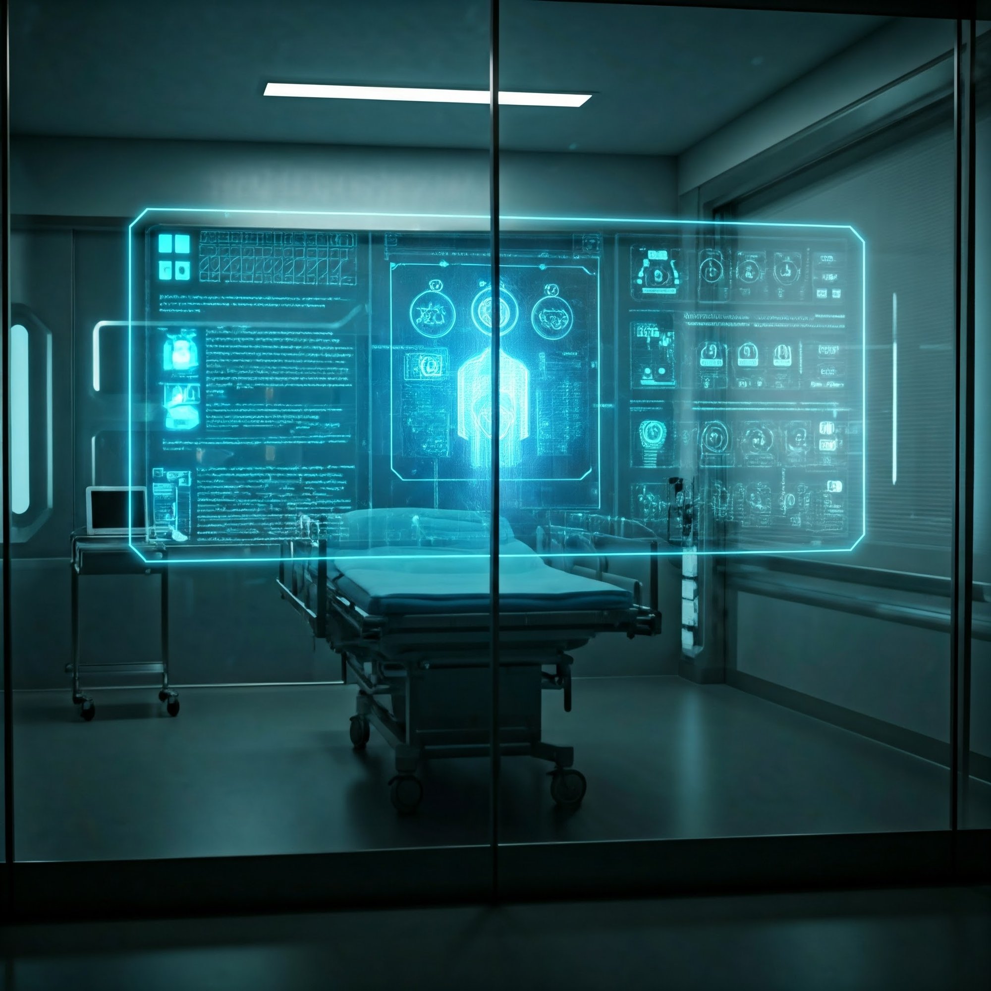 illustration of AI use in predictive analytics to forecast the demand for essential supplies in hospital.